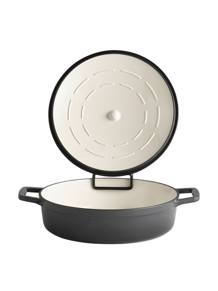 APS Bräter mit Deckel in anthrazit, Ø 28 cm, H: 7 cm, 3 Liter      günstig kaufen onesize