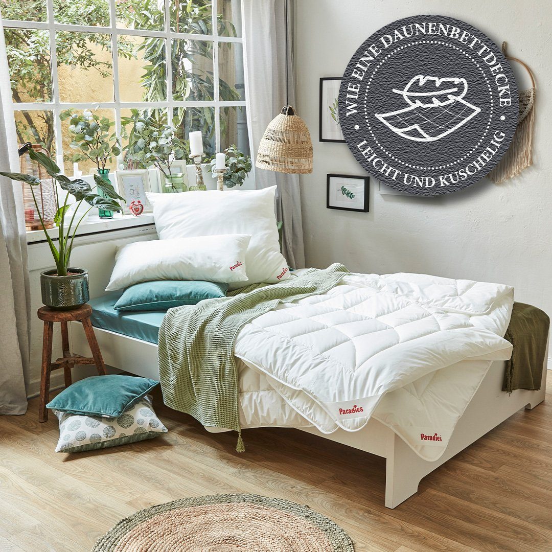 Kunstfaserbettdecke, Dala Bio, Paradies, Füllung: 100% Polyester, Bezug: 100% Baumwolle kbA, maximales Volumen