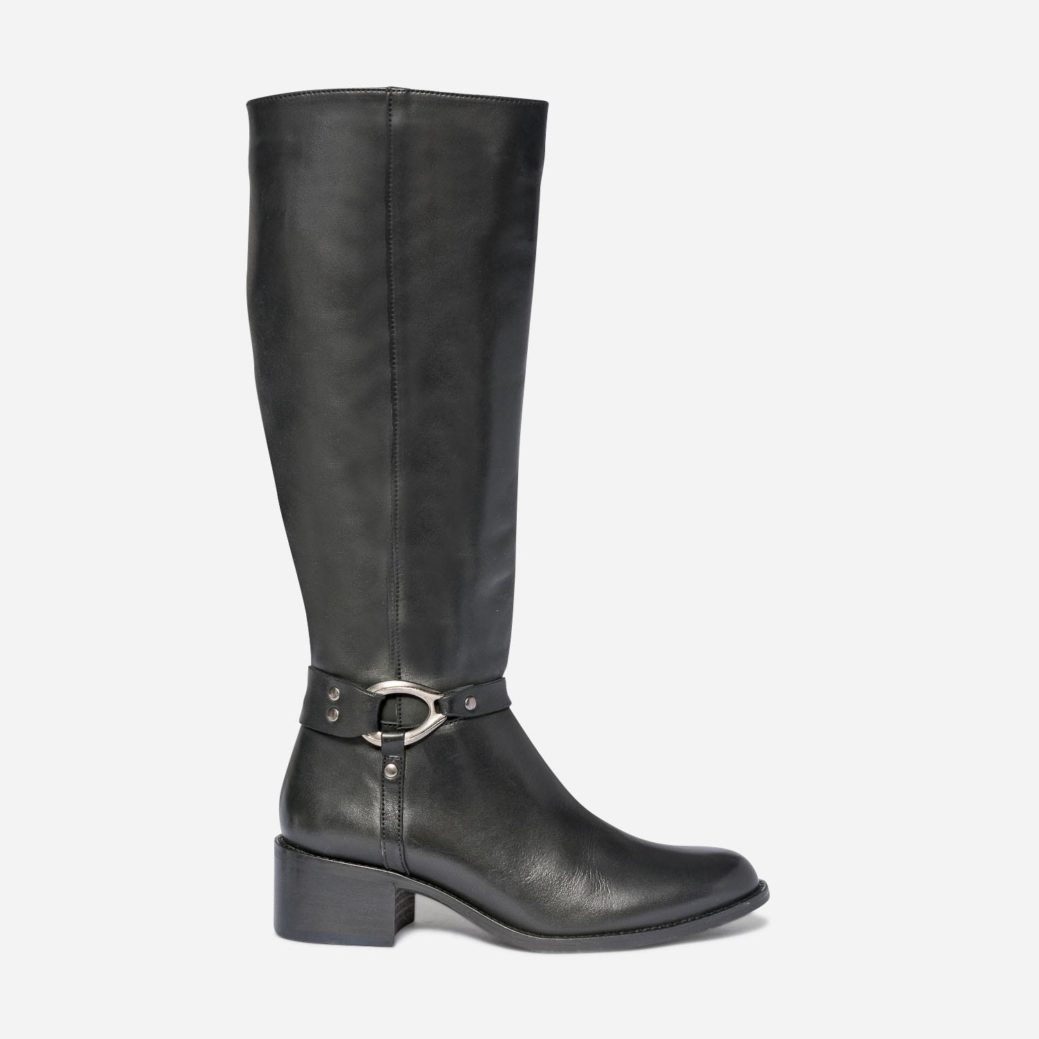 Botte noire éco-conçue en cuir