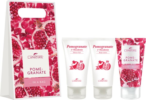 LaNature Pomegranate Geschenkset in Grifftasche klein Pflegeset