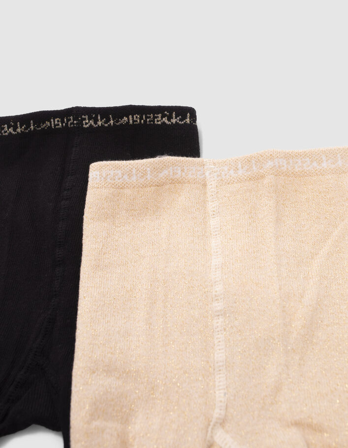Collants dorés et noirs bébé fille
