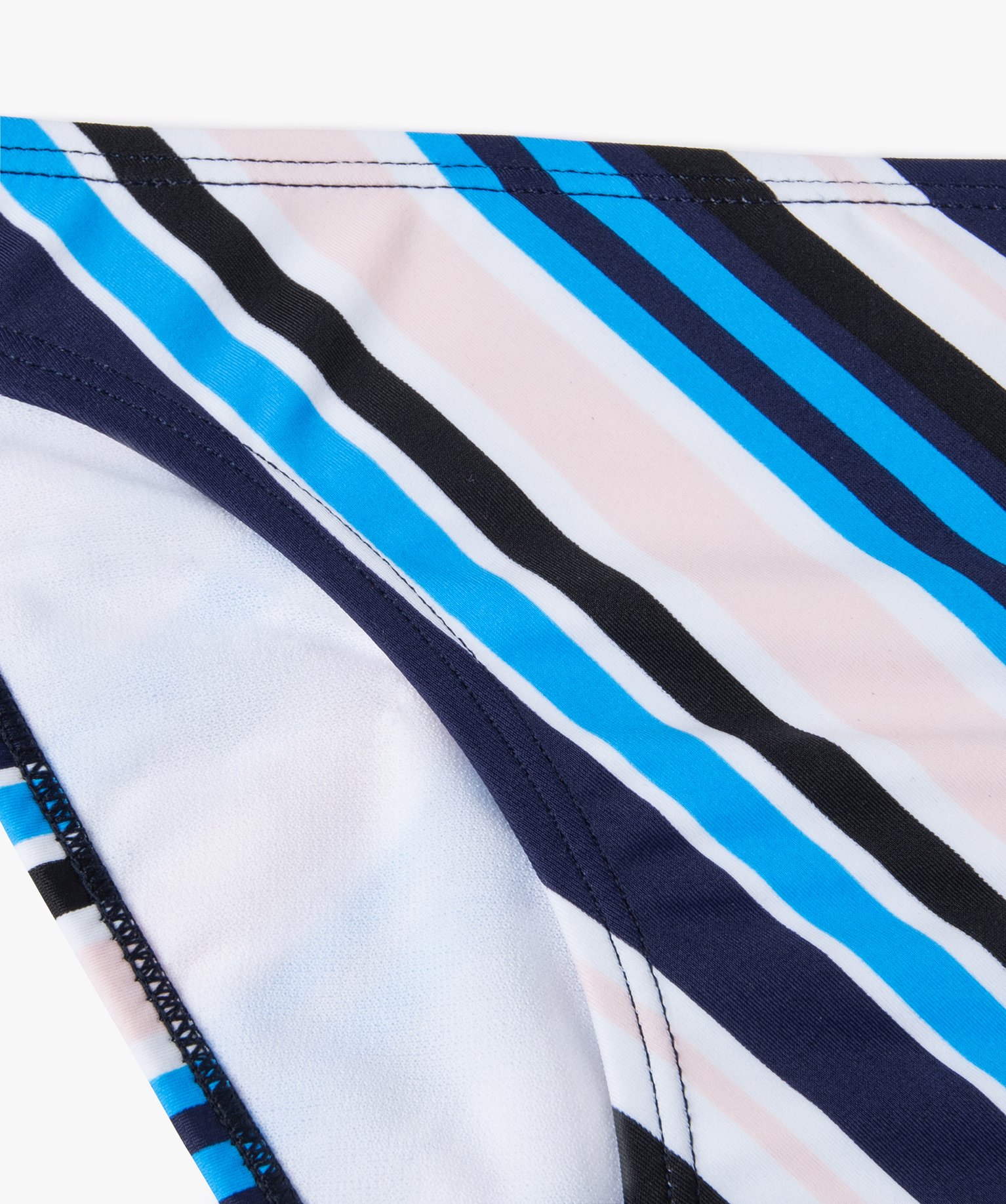 Bas de maillot de bain fille à rayures en fibres recyclées raye | GEMO