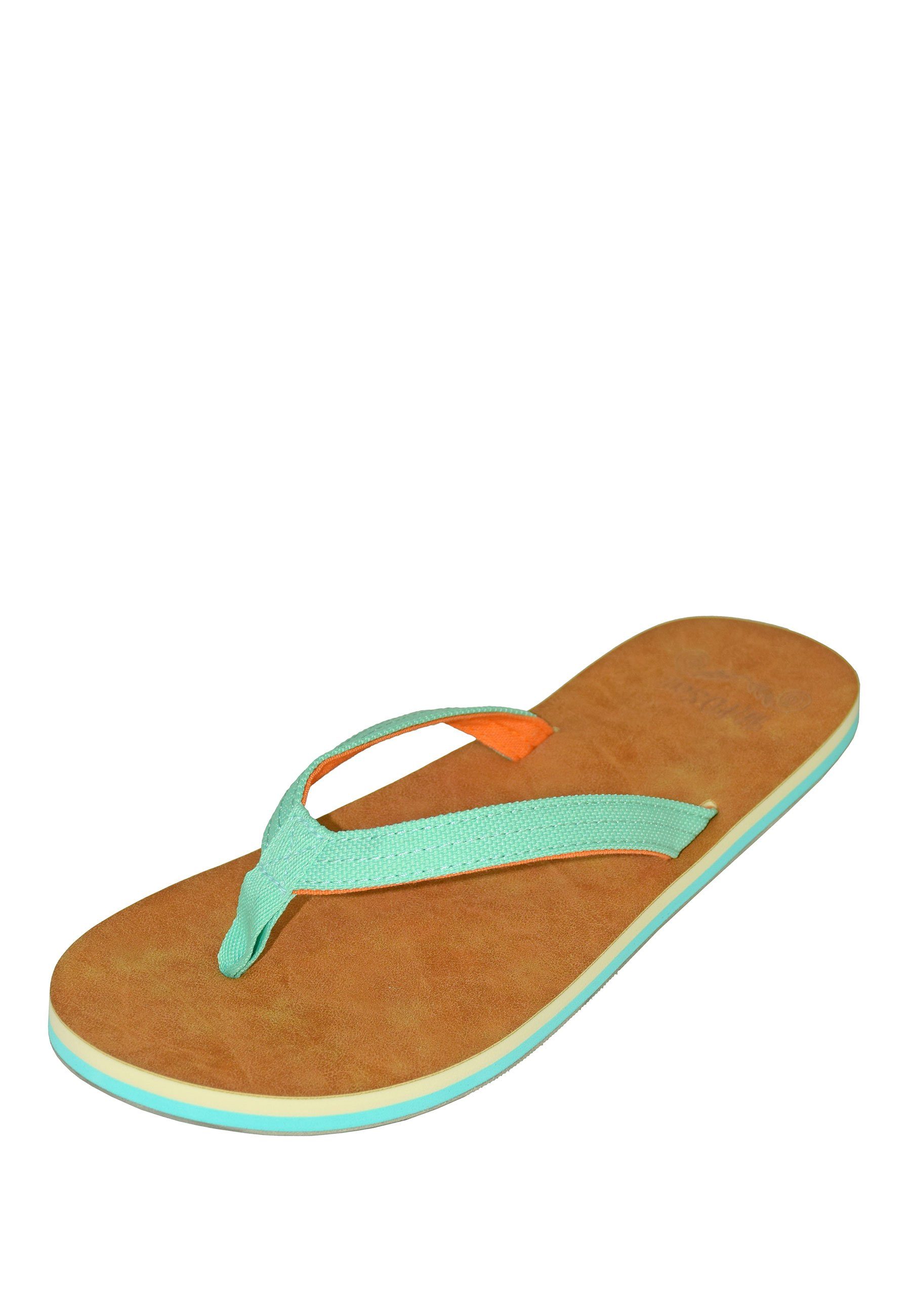 MADSea Tropical Badepantolette schlichter bequemer Zehentrenner