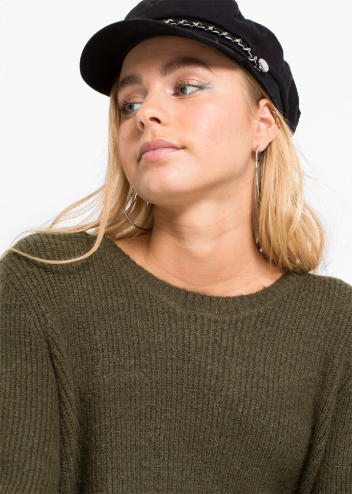 Longpullover mit Knöpfen