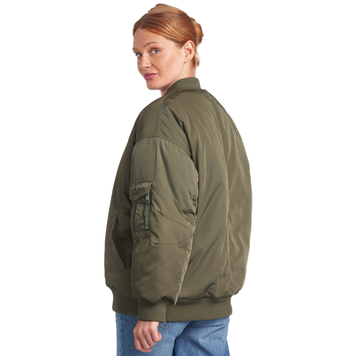 Damen Bomberjacke mit Rippenbündchen