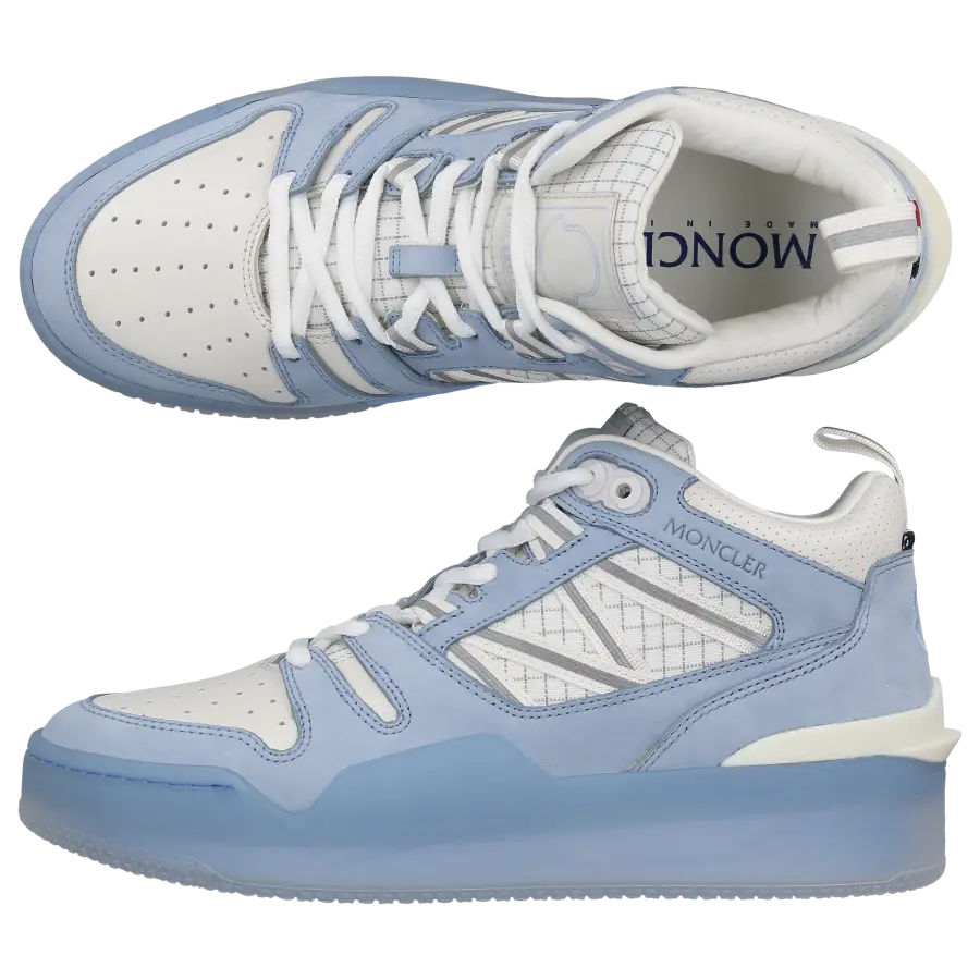 Moncler - Sneaker high PIVOT Nubukleder - blau