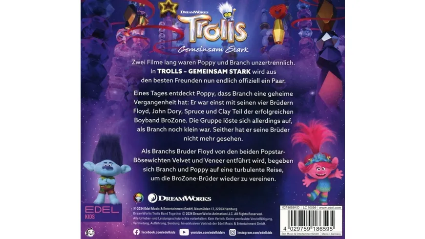 Hörspiel zum 3.Kinofilm Trolls-Gemeinsam stark