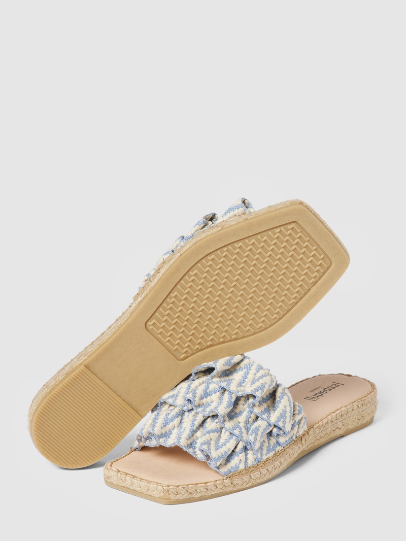 Slides mit Allover-Muster Modell 'Carré' in hellblau