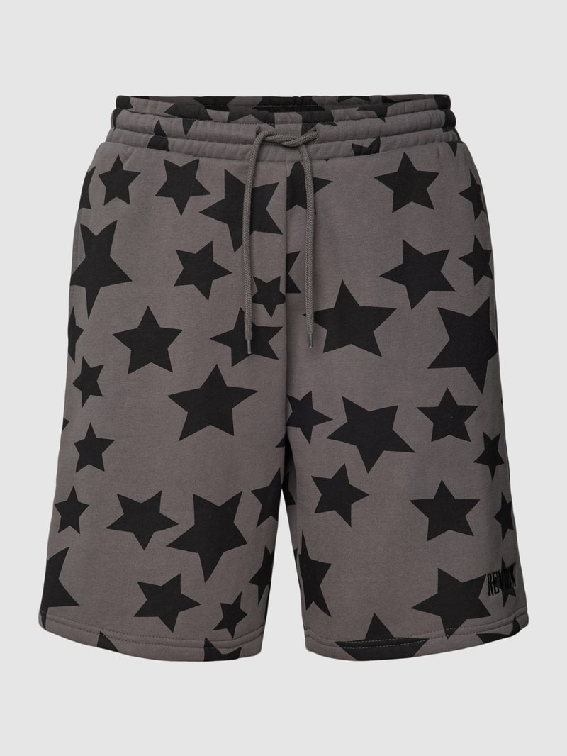Sweatshorts mit elastischem Bund in dunkelgrau