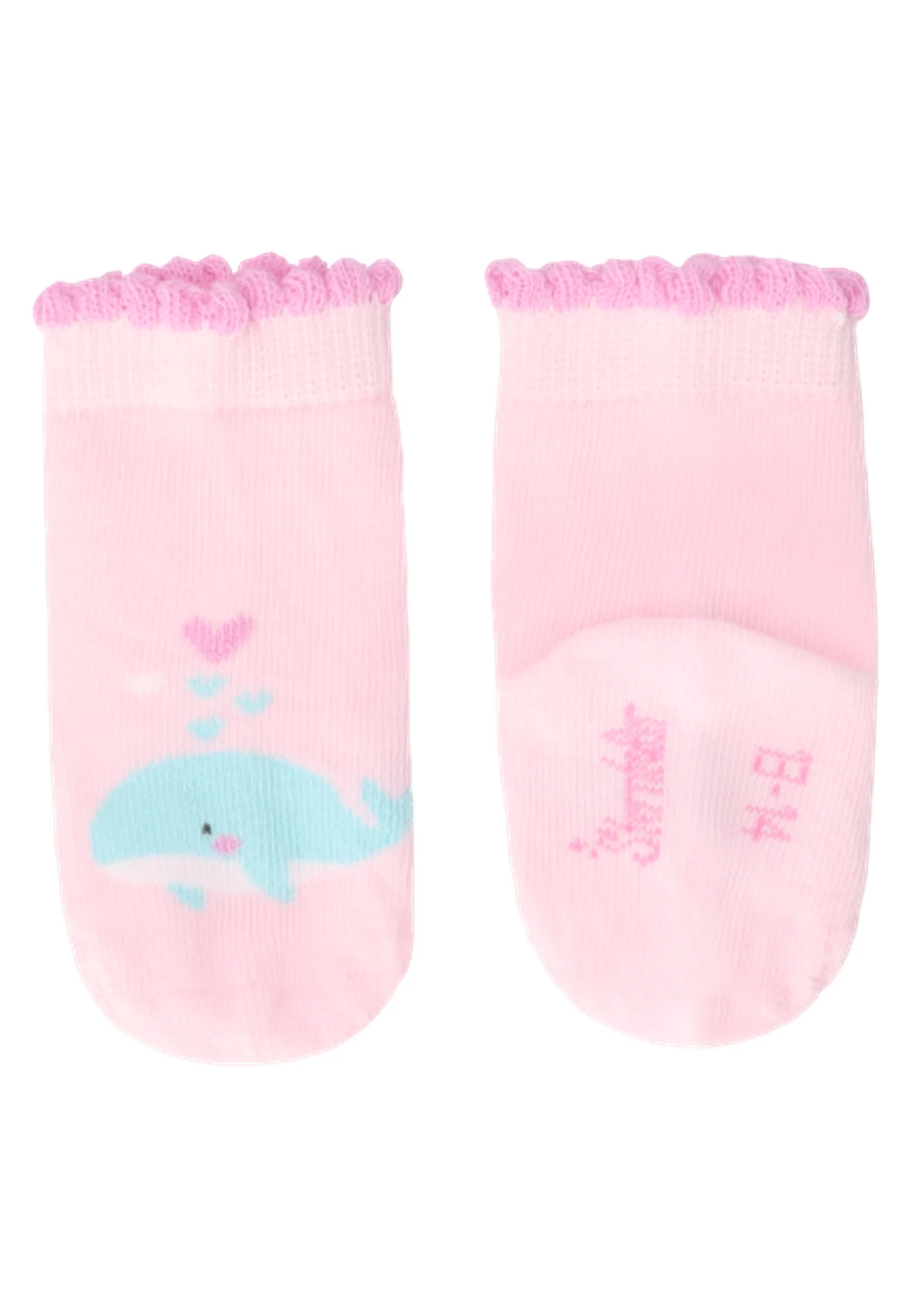 Socken im 3er Pack mit Motiv Wal in versch. Farben
