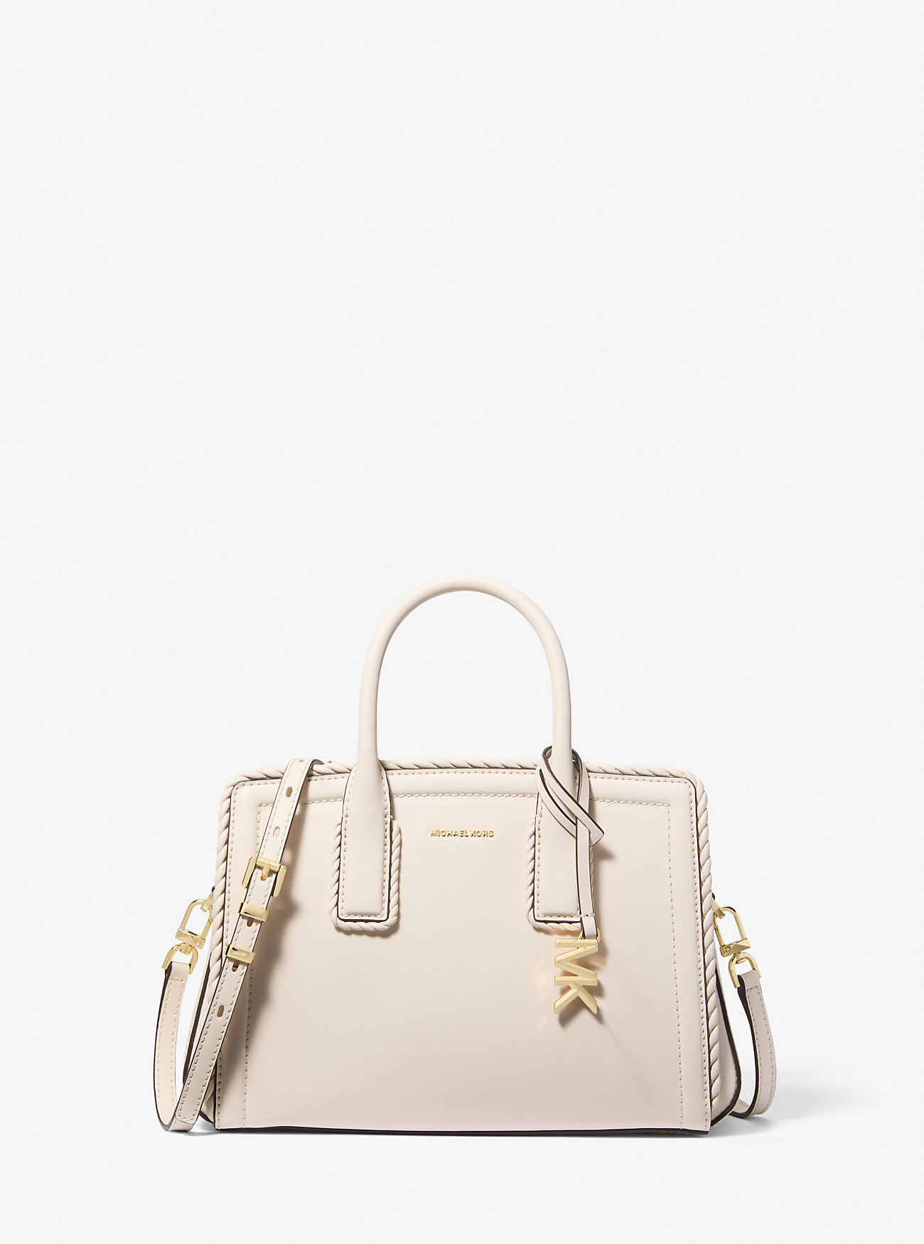 Laila Small Leather Satchel - LT CREAM