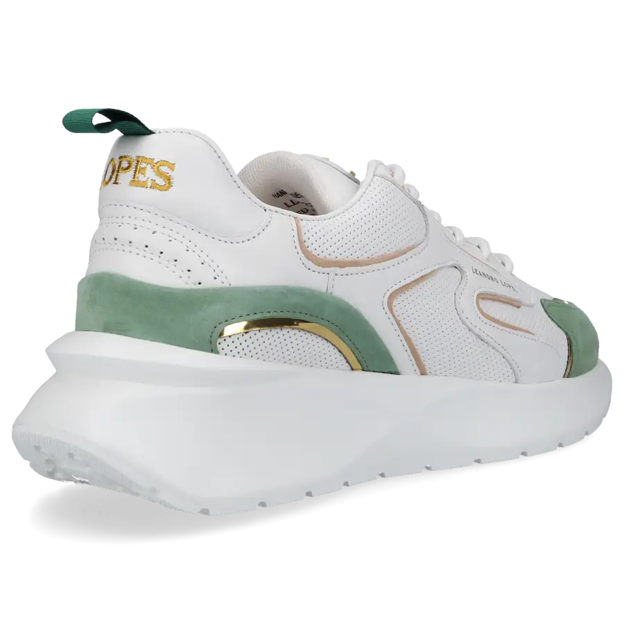 Leandro Lopes - Sneaker low CRAFTER 2.0 Kalbsleder Materialmix - weiß