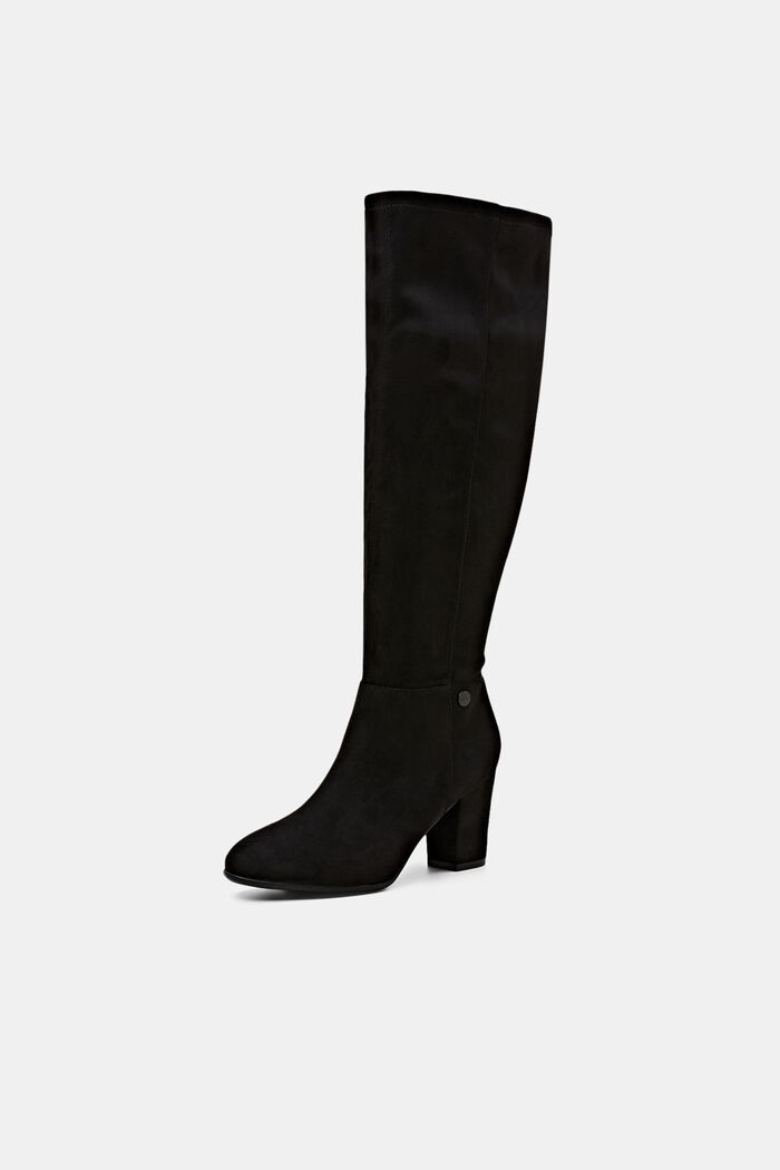 Kniehohe Boots in Wildlederoptik