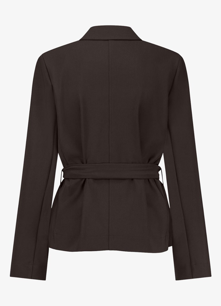 Studio Anneloes Lette fitted blazer with tie belt