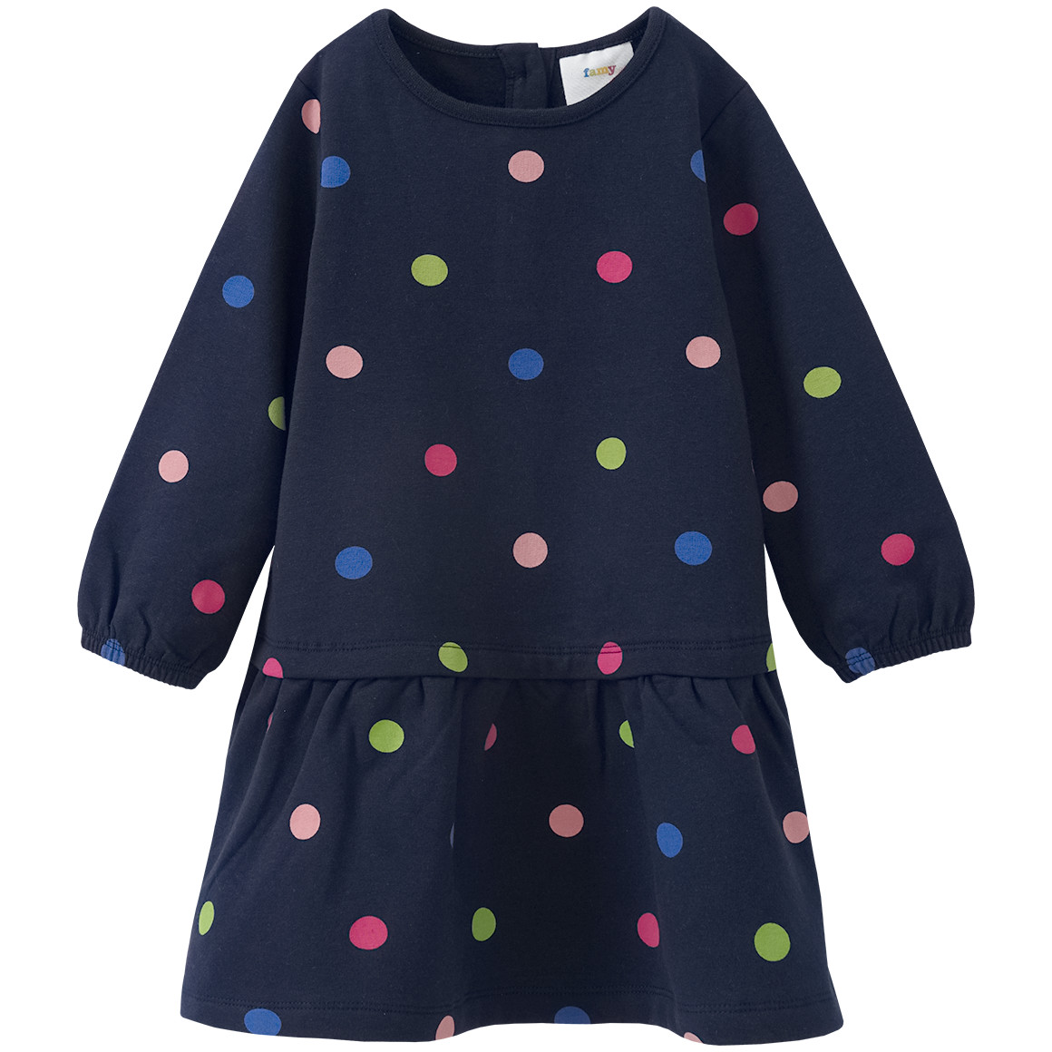 Mädchen Sweatkleid mit Punkten allover