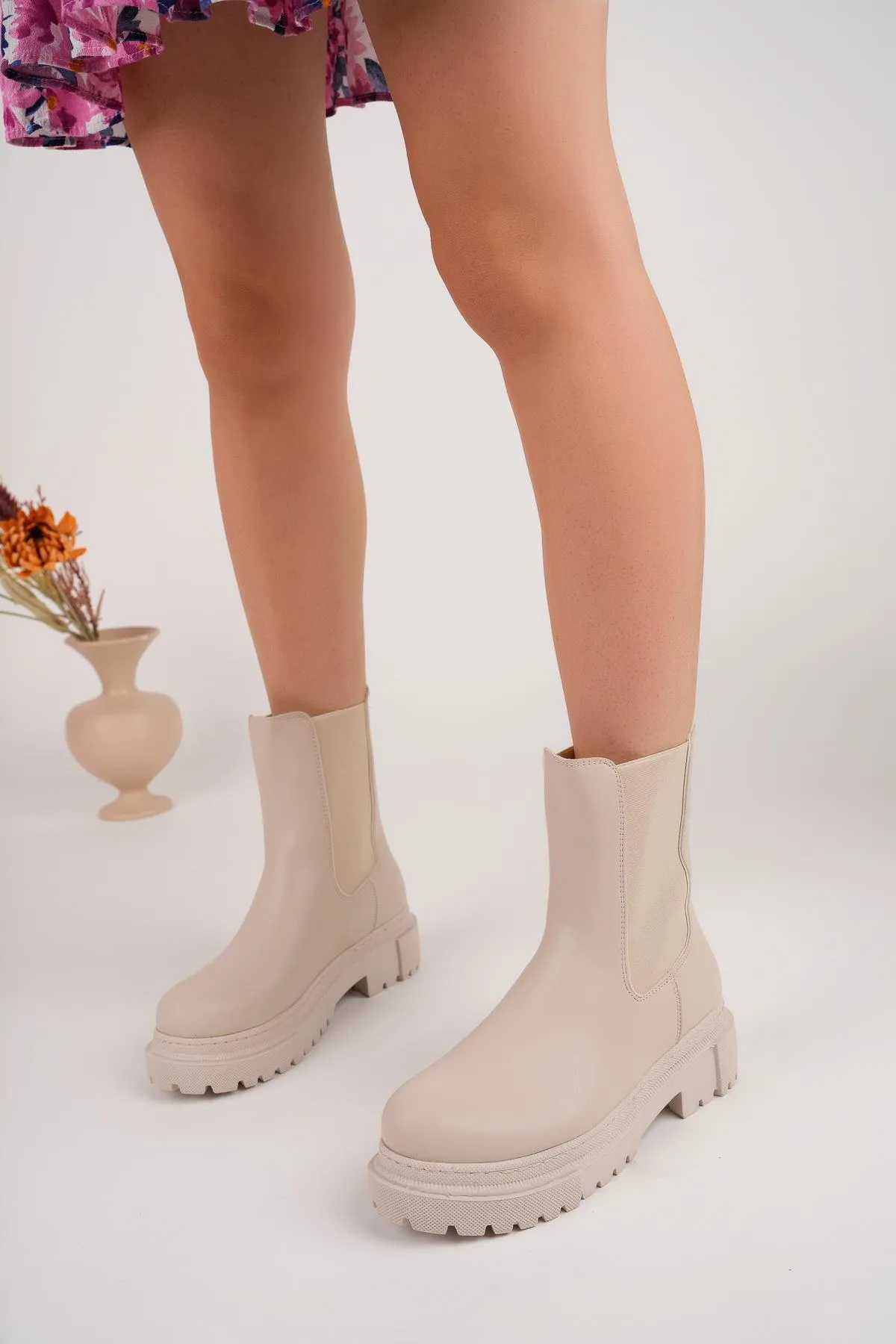 MUGGO  Venessa garantierte Damenstiefel mit dicker Sohle