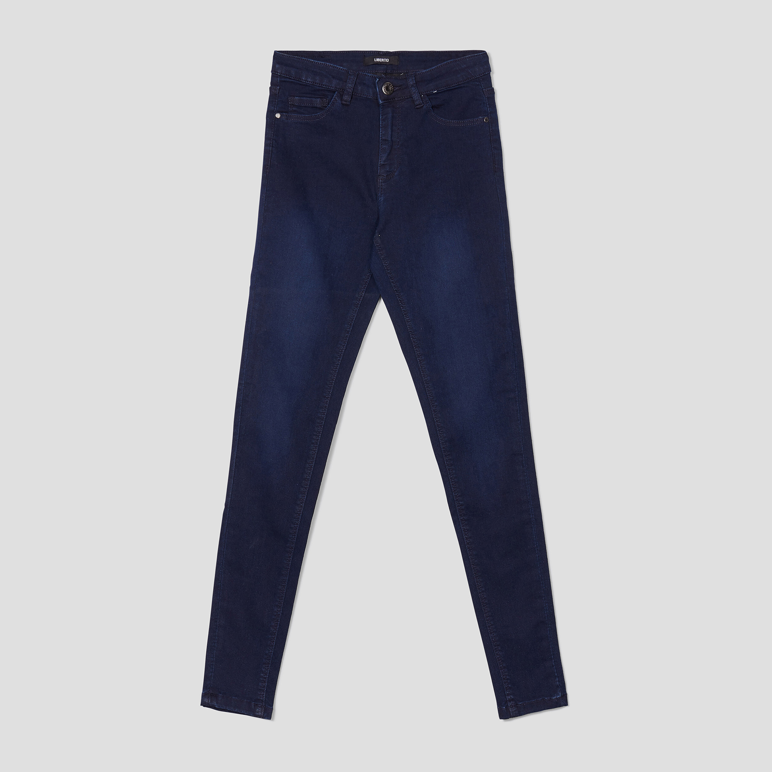 Jeans skinny 5 poches denim blue black femme | La Halle