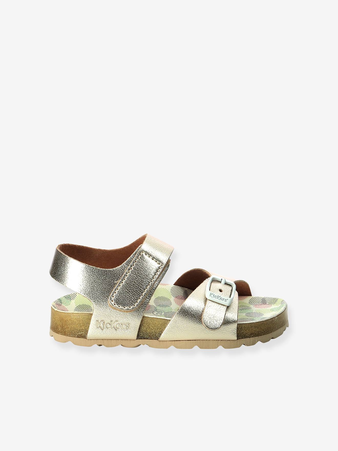Sandales fille Sunkro Sokick KICKERS® or pois imprime