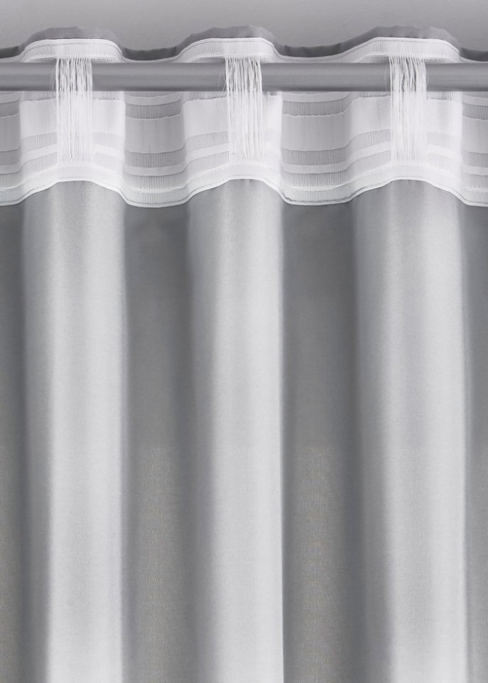Microfaser Vorhang mit recyceltem Polyester (2er Pack)