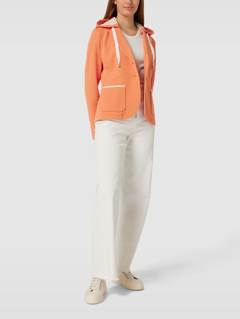 Blazer mit Kapuze in orange