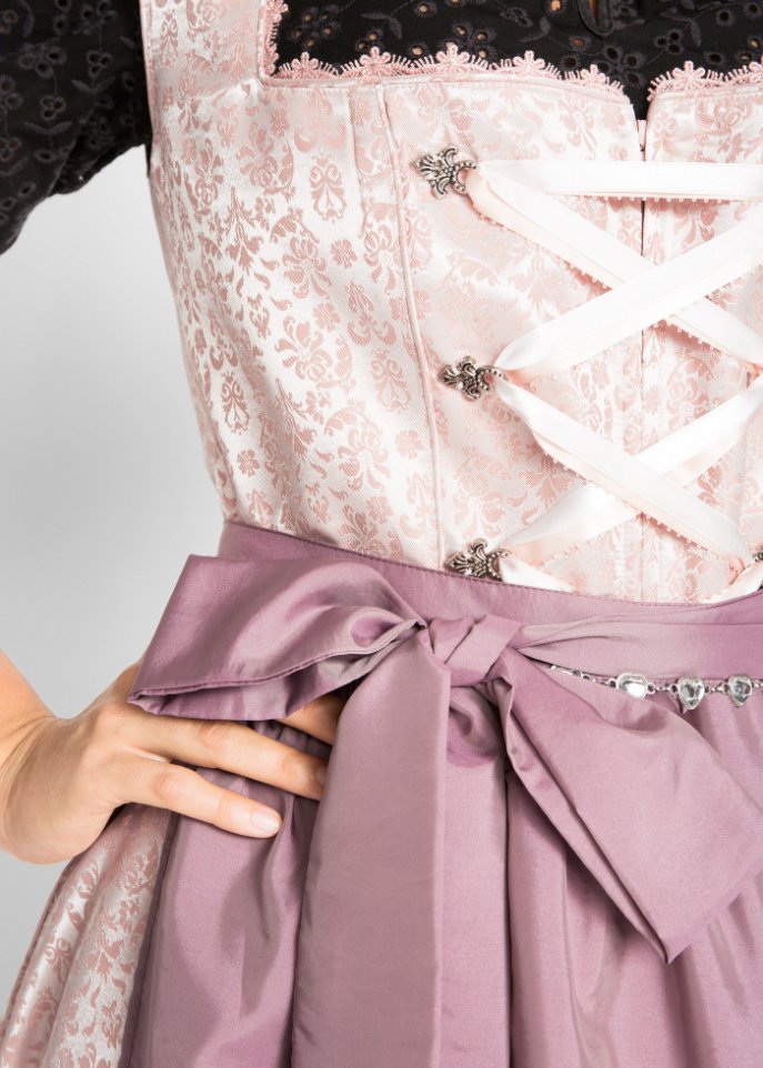 Dirndl mit Schürze in Midilänge (2-tlg. Set)
