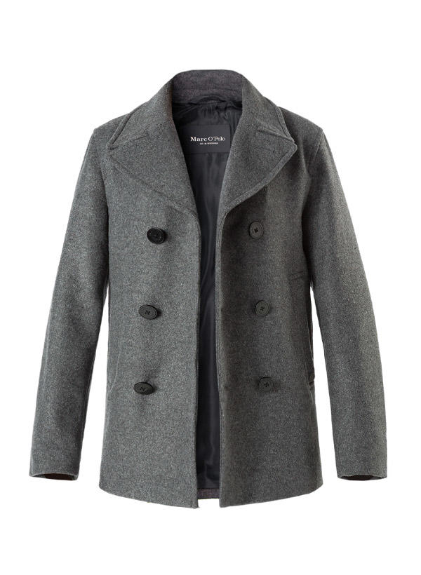 Marc O'Polo, Cabanjacke, Schurwolle, dunkelgrau