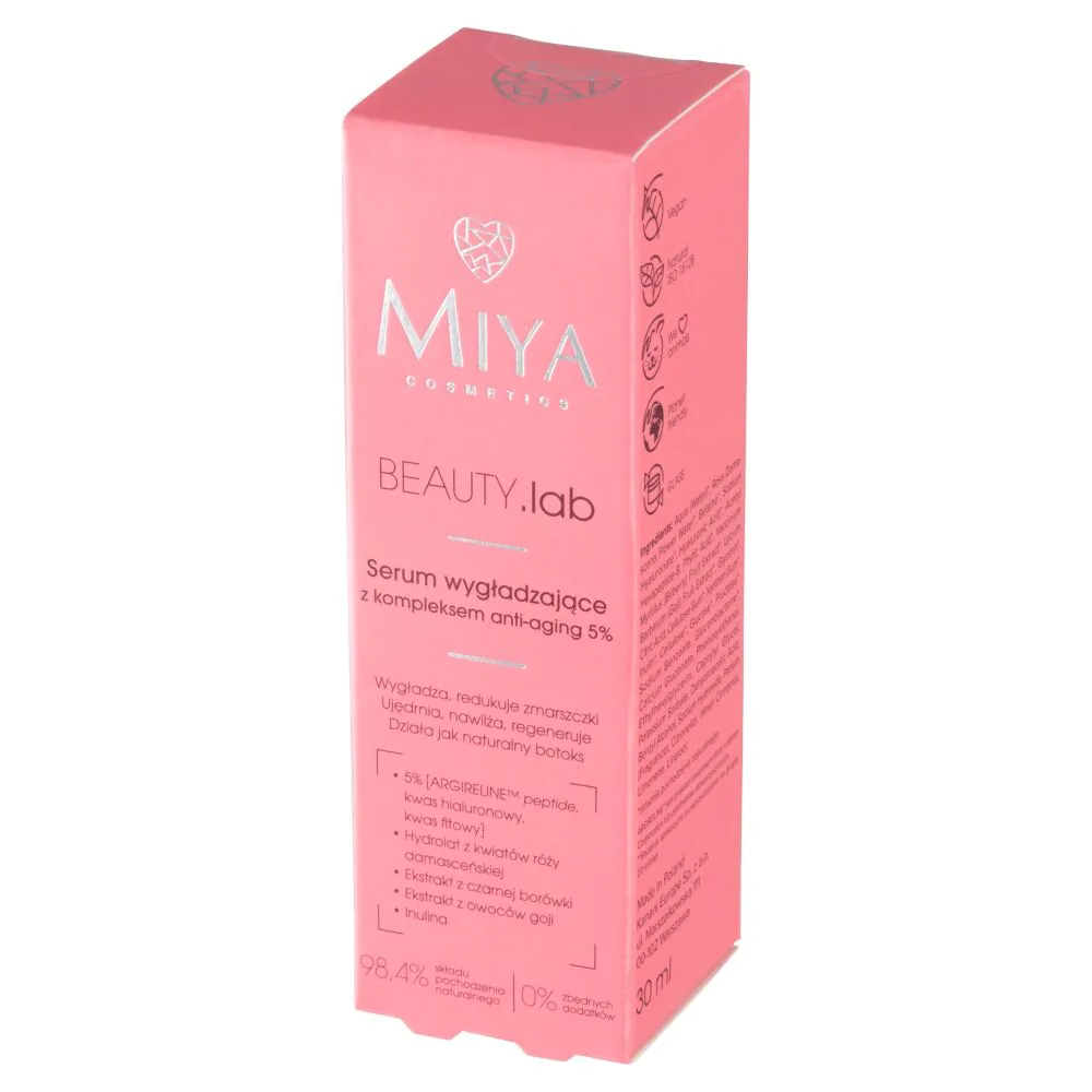„Miya Beauty.Lab“ lyginamasis serumas su senėjimą stabdančiu kompleksu 5%