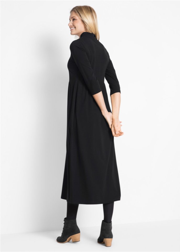 Shirt-Midikleid, 3/4 Arm