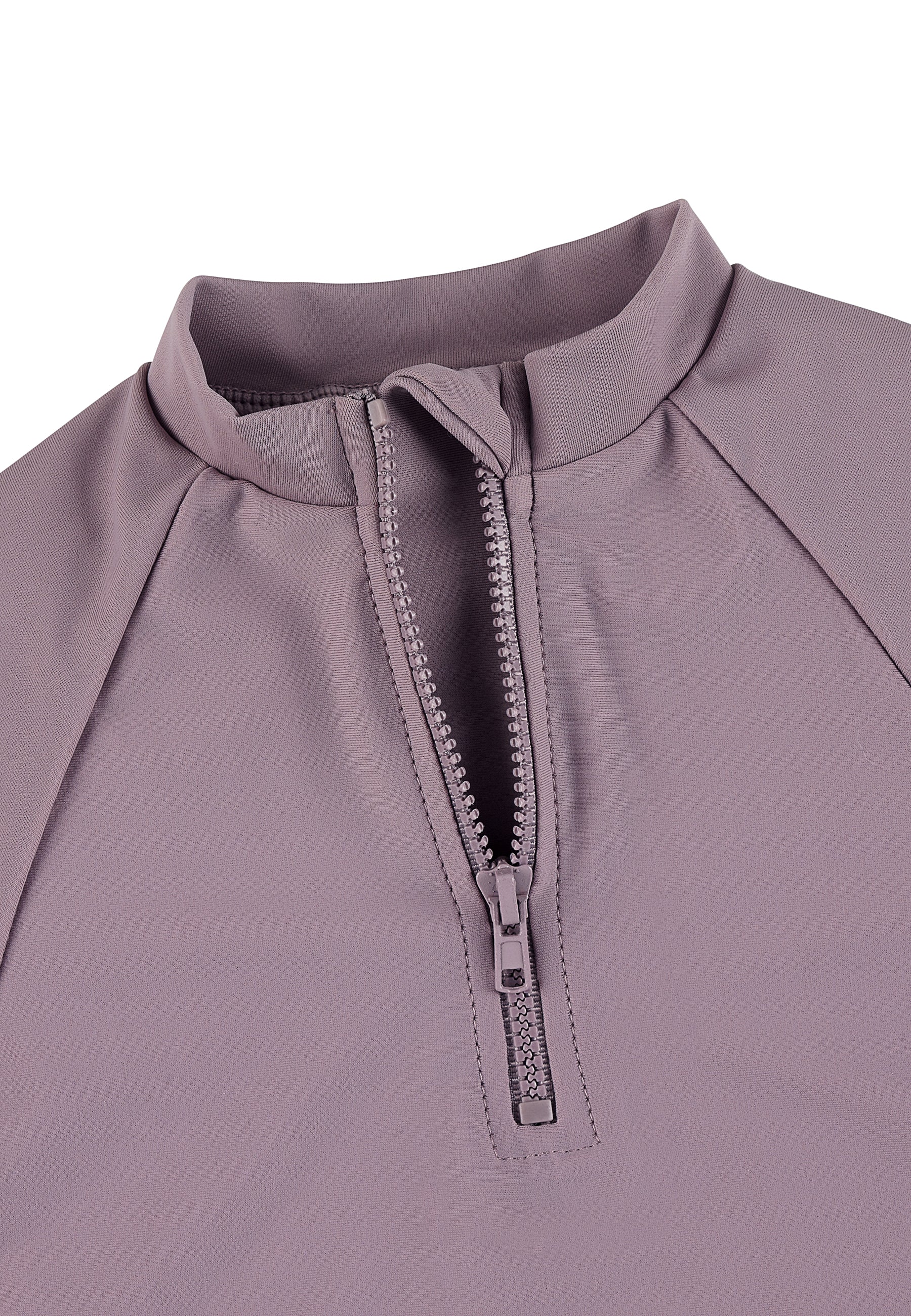 Langarm-Schwimmshirt uni in Blau, Marine, Magenta