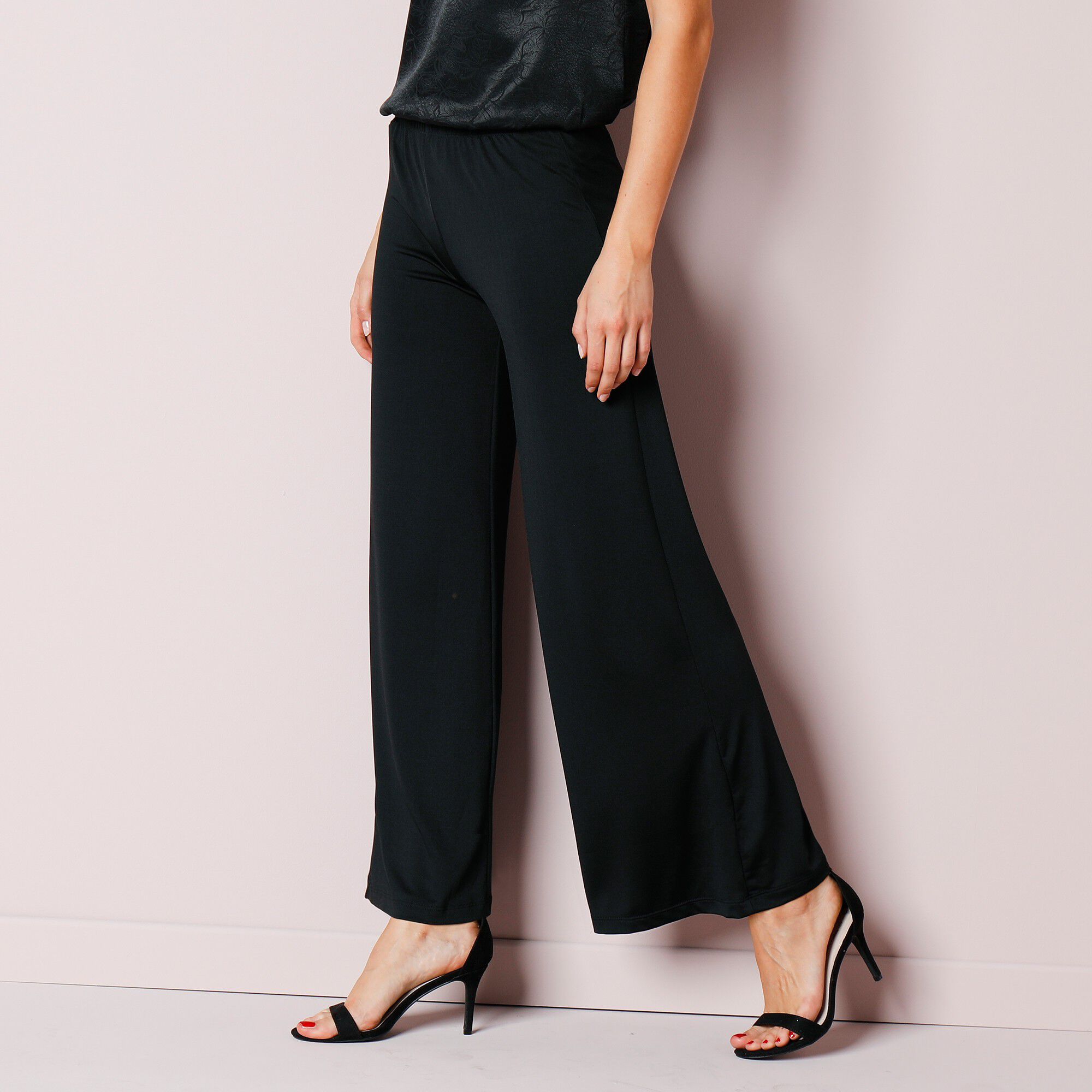 Pantalon large maille extensible