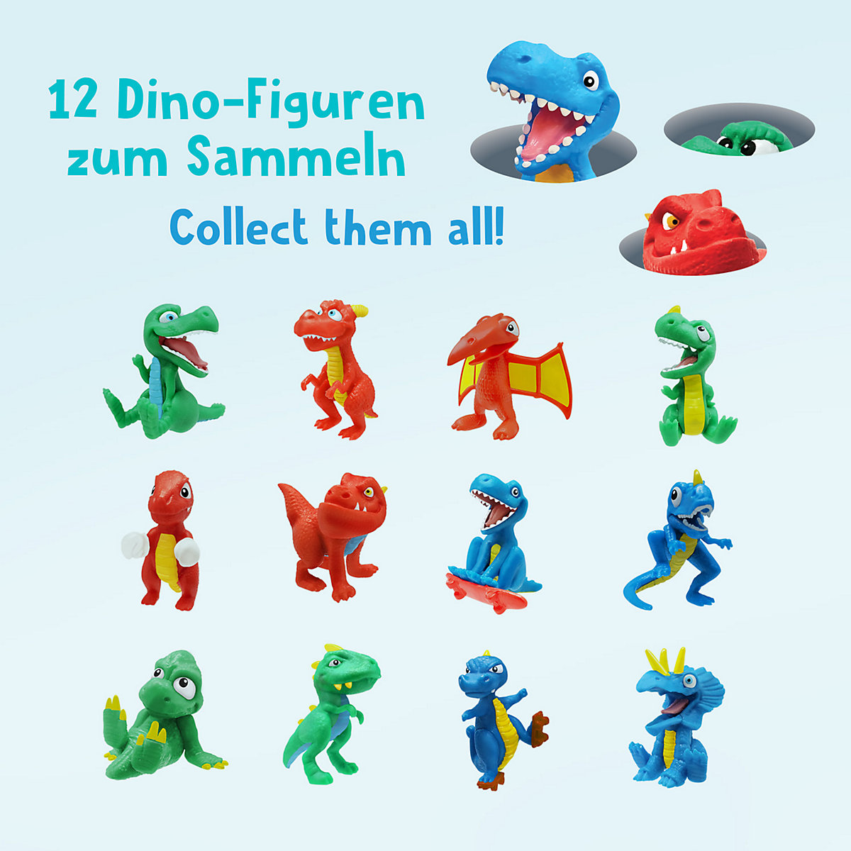 SLIMY® Dinosaur Collectible - 155g Original Slimy Slime Spielmasse in zwei Farben inkl. lustiger Dinosaurier Sammelfigur