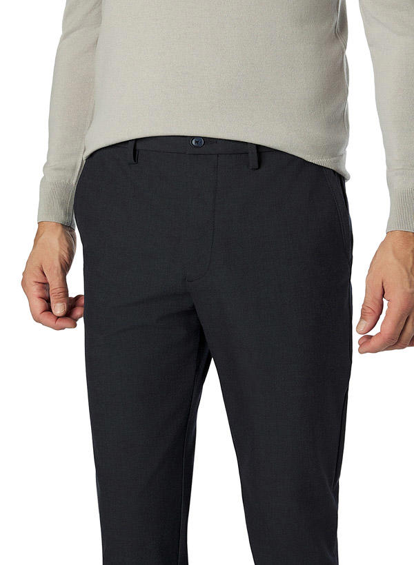 BOSS Black, Chino, Slim Fit, Mikrofaser, dunkelblau meliert