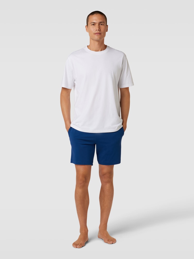 Sweatshorts mit Label-Details in royalblau