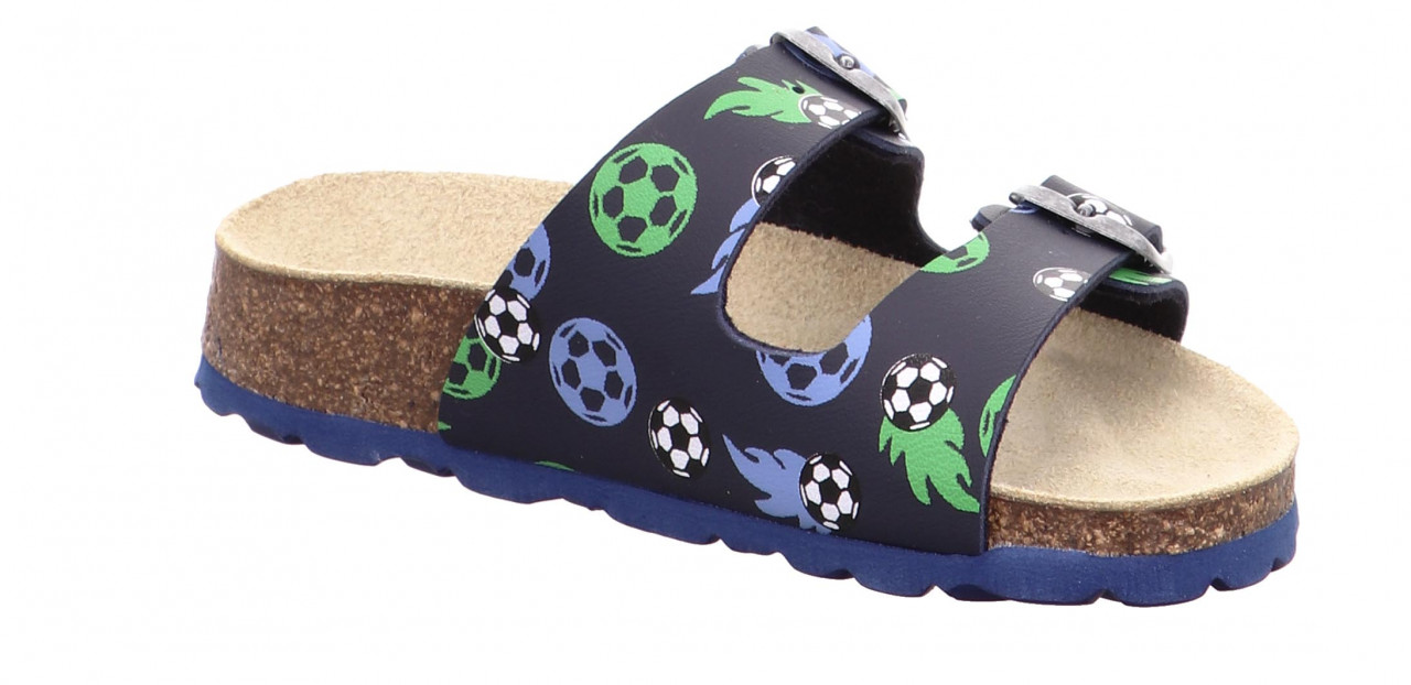FUSSBETTPANTOFFEL - Blau/GrünPantoffel mit Schnalle