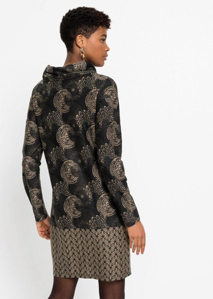 Shirtkleid mit Wasserfallausschnitt