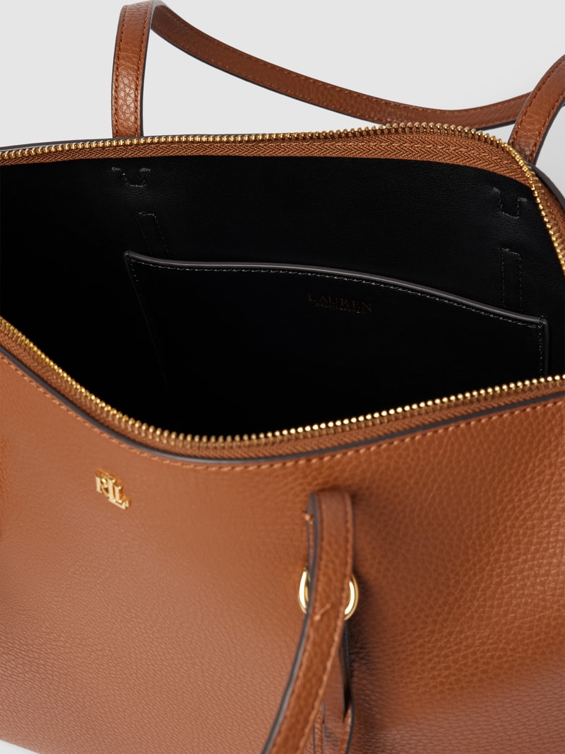 Tote Bag mit Applikation Modell 'KEATON' in cognac