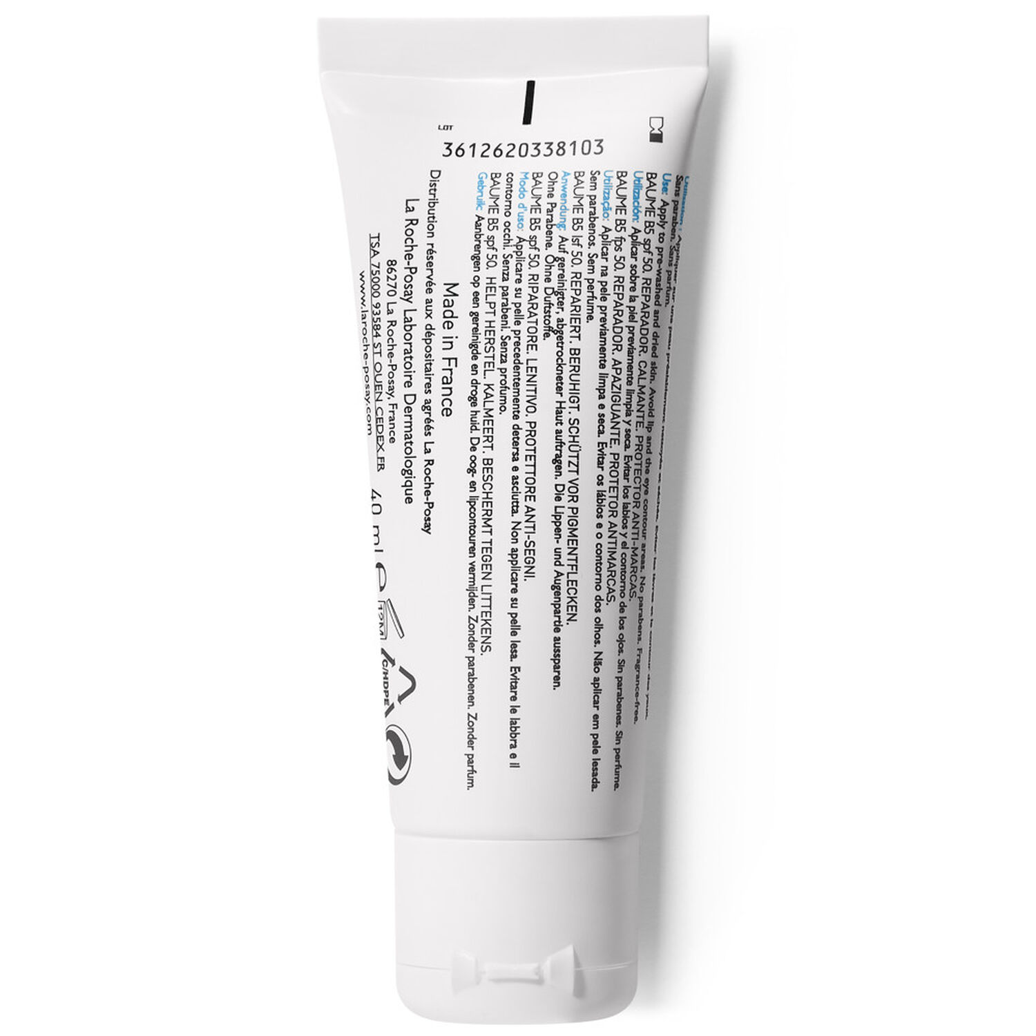 la roche-posay Cicaplast B5 SPF50 Baume Réparateur Apaisant 40 ml