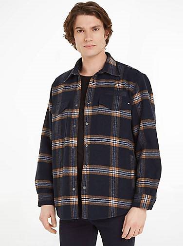 TOMMY HILFIGER Herren Overshirt mit Wolle