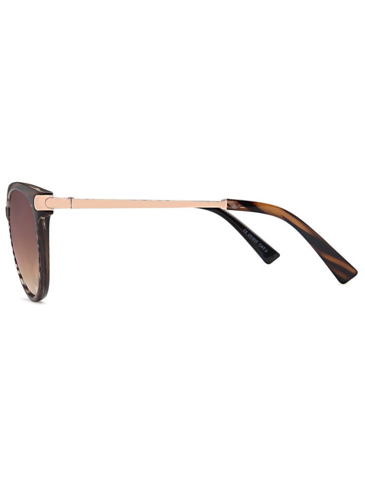styleBREAKER Cateye Sonnenbrille in Demi Braun-Gold / Braun Verlauf günstig kaufen onesize