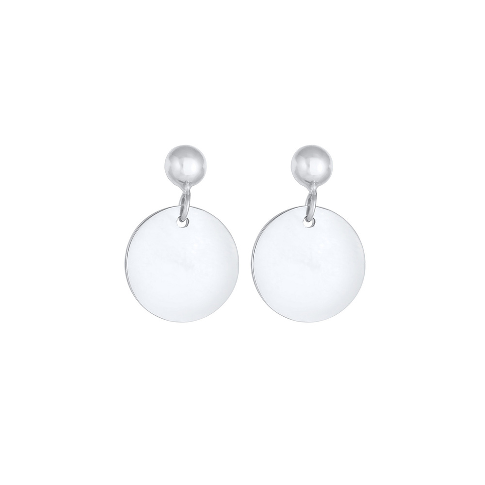 Elli Elli Boucles d'Oreilles Ohrhänger Stecker Plättchen Glanzvoll 925 Silber Boucles d'oreilles
