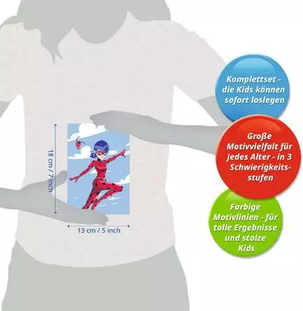 CreArt Miraculous - Malen nach Zahlen für Kinder ab 7 Jahren