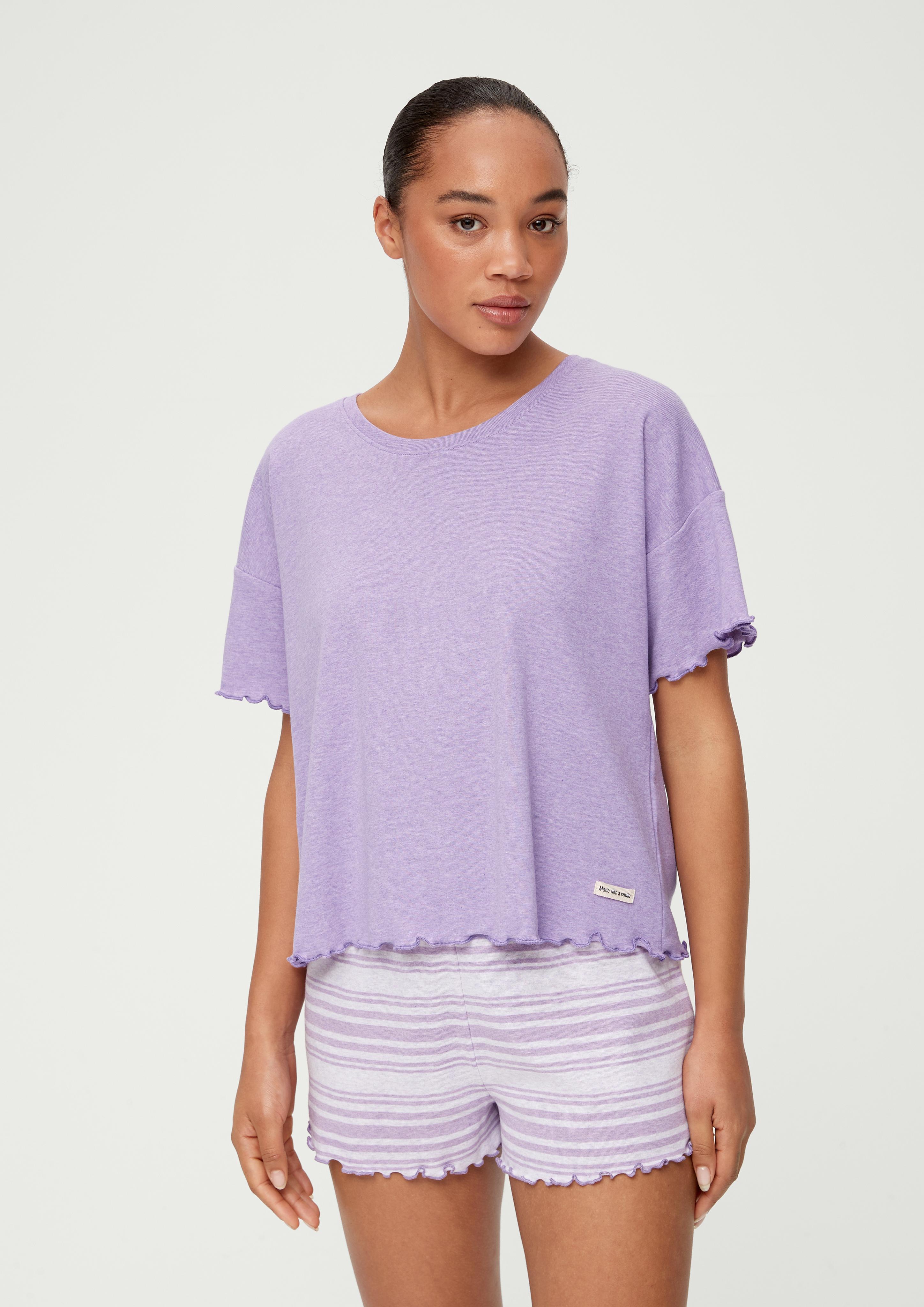 Pyjama-Shirt mit Rollsaum  6008384-4800