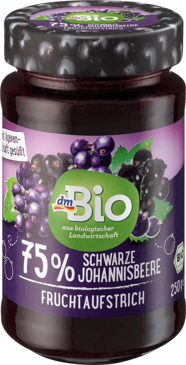 Fruchtaufstrich, Schwarze Johannisbeere 75 %, 250 g