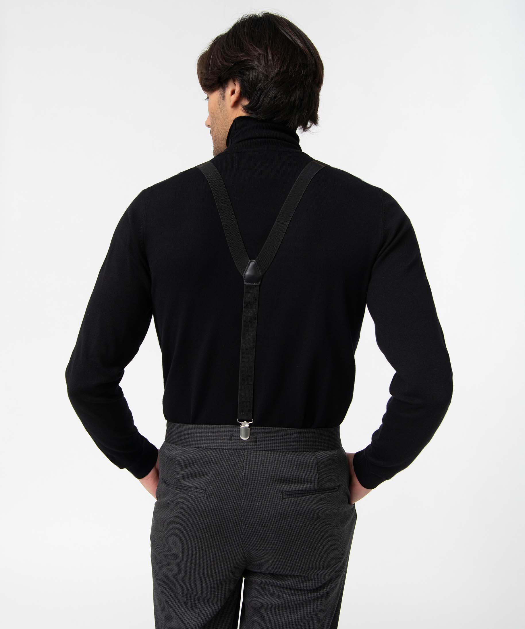 Bretelles homme élastiquées et ajustables noir | GEMO