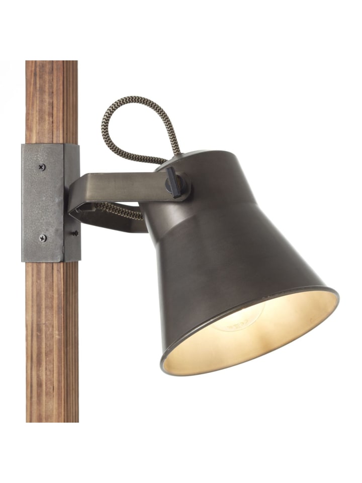 Brilliant Standleuchte, 2-flammig Plow 153,5x51x30 cm in schwarz stahl/holz günstig kaufen onesize
