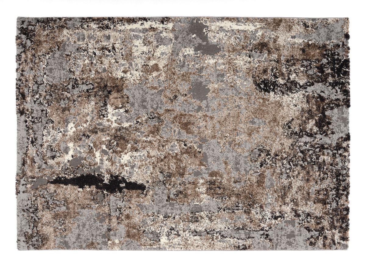 Webteppich Locri Braun-Beige 65 x 130 cm