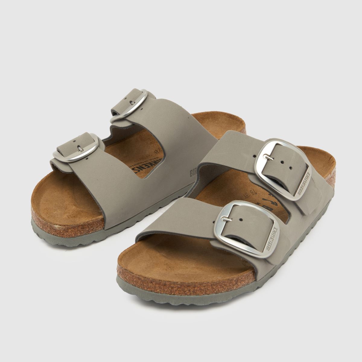 BIRKENSTOCK – Arizona – Ljusgrå sandaler med stort spänne