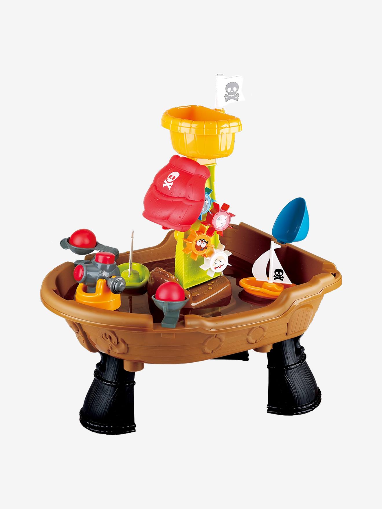 Vertbaudet Kinder Wasser-Spieltisch PIRATENSCHIFF, Outdoorspieltisch - mehrfarbig
