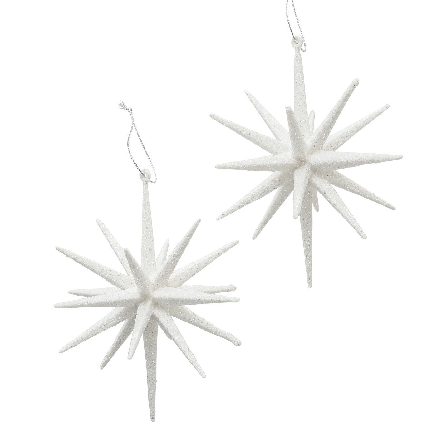 BOLTZE Christbaumschmuck Dekoanhänger Tove Stern Weiß 2er-SET