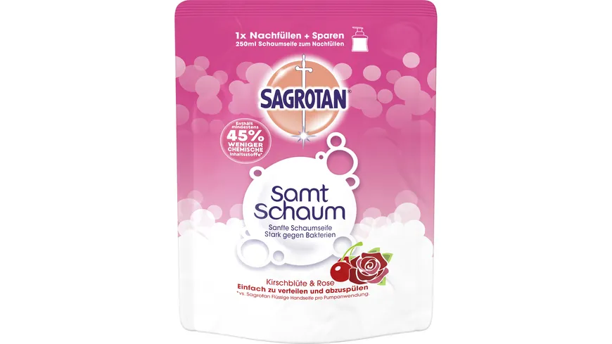 Sagrotan Samtschaum Nachfüller Kirschblüte&Rose 250 ml 250 ml